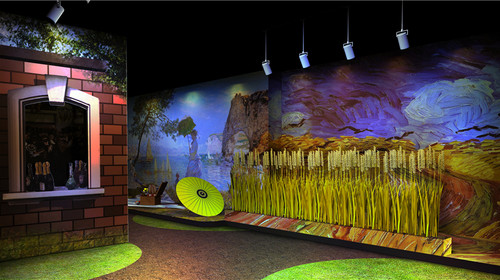 东方明珠塔地标乐园印象光绘艺术馆